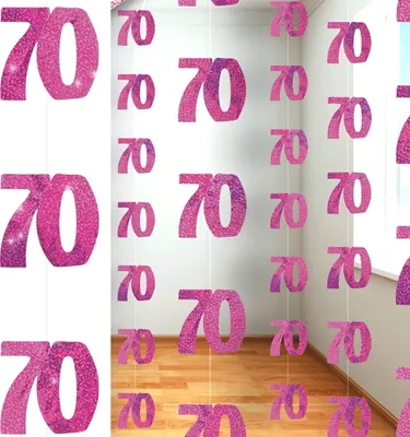 Produktbild von 70. Geburtstag | hängende Girlanden pink