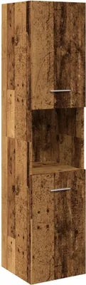 Produktbild von Bad-Hängeschrank Altholz-Optik 30x30x130 cm Holzwerkstoff