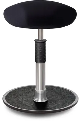 Produktbild von Sitz- Stehhocker Free Regular Triangel Gestrick schwarz chrom /schwarz.