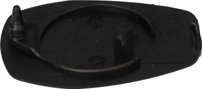 The back of a black plastic cover for a Bosch PowerTube battery charging port.
