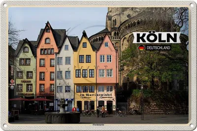 Produktbild von Blechschild Städte Köln Fischmarkt Martinswinkel 30x20cm