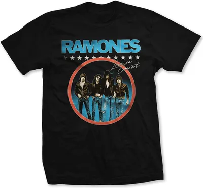 Produktbild von Ramones - "Live In Concert" T-Shirt für Herren/Damen Uni RO1435 (L) (Schwarz)