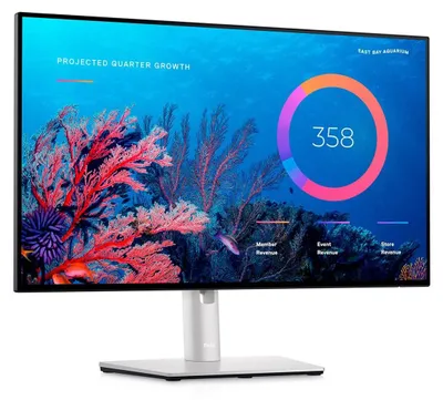 Zdjęcie produktu dla DELL UltraSharp U2422HE, 60,5 cm (23.8"), 1920 x 1080 px, Full HD, LCD, 8 ms, Czarny, Srebrny