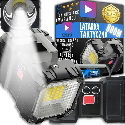Produktbild von Akkubetriebene Suchscheinwerfer-Taschenlampe Polizei LED stark Powerbank