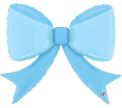 Produktbild von 41" Folienballon Shape Schleife Blau | 90 cm