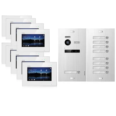 Produktbild von Video Türsprechanlage für 9 Familienhaus, 9x Monitore, Balter EVO