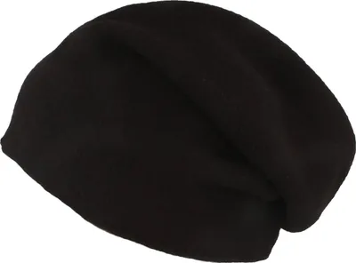 Kopka NeRo Beanie Rollrandmütze aus Walkstrick in schwarz