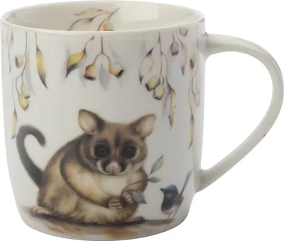 Image de SALLY HOWELL Tasse en boîte Brushtail Possum/Wren, Porcelaine - Métal