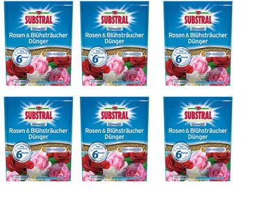 Produktbild von 6x Substral Langzeit Depotdünger Rosen & Blühpflanzen 1,5 kg
