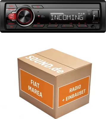 Produktbild von Autoradio Einbaupaket Pioneer MVH330DAB passend für Fiat Marea | Bluetooth Telefonieren