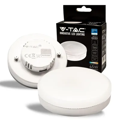 Immagine prodotto di V-TAC PRO VT-207-N Lampadina led chip Samsung SMD 6.4W GX53 120° 560LM bianco freddo 6500K - SKU 21224