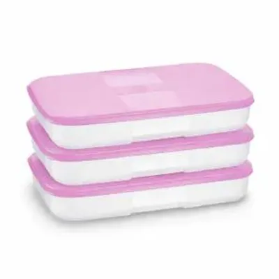 Produktbild von TUPPERWARE Kühlschrank System 650 ml lila (3) Behälter Frische-System