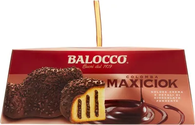 Produktbild von Balocco Colomba Maxiciok Chocolate Cream Füllung Osterkuchen 750g