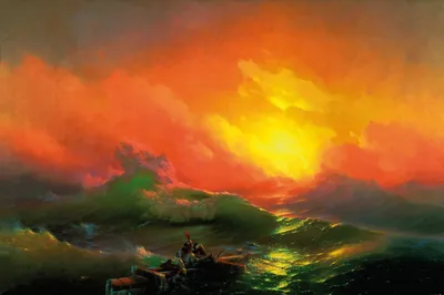 Zdjęcie produktu dla Ivan Aivazovsky Art Print Obraz - Dziewiąta fala, 1850 (120 x 180 cm)