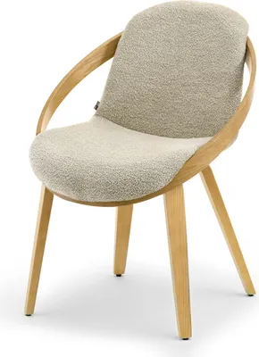Produktbild von Designer Esszimmerstuhl HODA - Eiche / Beige