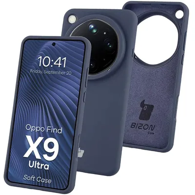 Produktbild von Silikon Handyhülle für Oppo Find X9 Ultra, Bizon Soft Case, Dunkelblau