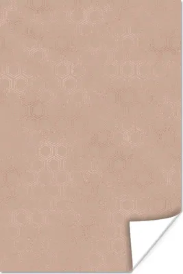Produktbild von MuchoWow® Poster Muster - Luxus - Lila - Roségold 20x30 cm - Papierdruck