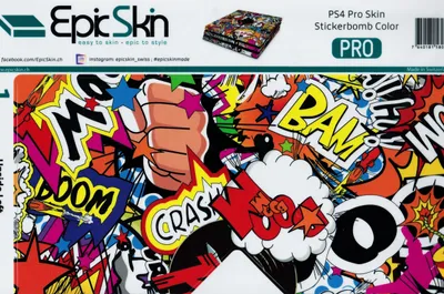 Produktbild von PS4 Pro Skin - Design Aufkleber Sickerbomb Color