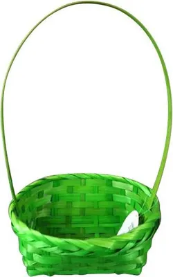 Obrázok produktu pre Obdĺžnikový košík s tyčou v zelenej farbe 20X16X34 cm