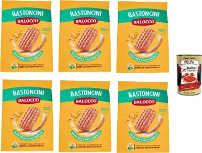 Produktbild von Balocco Bastoncini Kekse zum Frühstück 6x 700g biscuits cookies kuchen + Italian Gourmet polpa 400g