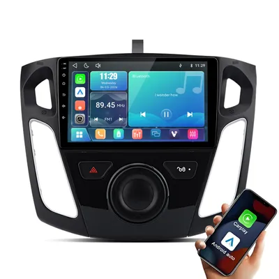 Immagine prodotto di Autoradio compatibili con Linux per Ford Focus MK3 (2012-2018), con funzionalità CarPlay, GPS, navigatore, Bluetooth, controllo comandi al volante (SWC), RDS, USB e Android Auto