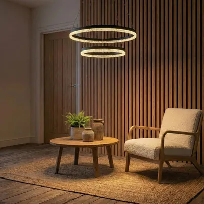 Productafbeelding van Hanglamp Adria zwart Ø 60cm double