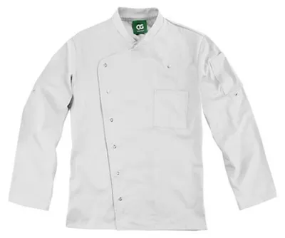 Imagen del producto de CG Workwear - Chaqueta de cocina para hombre "Turin GreeNature" LT2277 (142 cm) (Gris frío)
