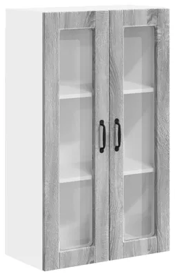 Produktbild von vidaXL Wandglas-Schrank PORTO Graues Sonoma 60 x 31 x 100 cm