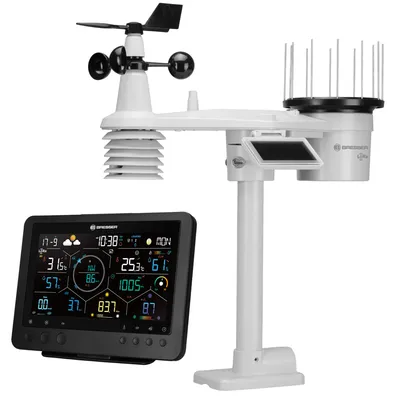 Produktbild von Bresser 7 in 1 LoRa Long Range Wetterstation mit Außensensor, WLAN, 1,5 km Reichweite, Farbdisplay