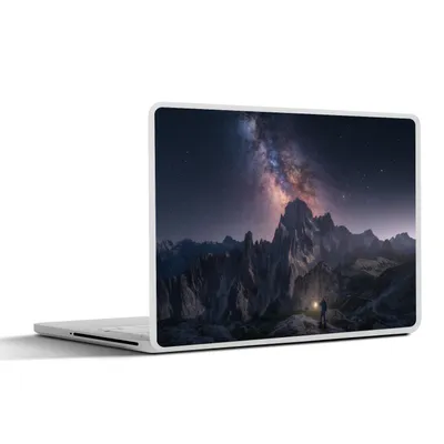 Produktbild von MuchoWow® Laptop Aufkleber Sticker Cover Dolomiten - Berge - Sternenhimmel 36.5x27.5 cm - Laptop-Sticker