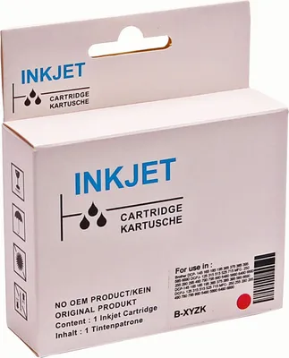 A white cardboard box for an inkjet cartridge.
