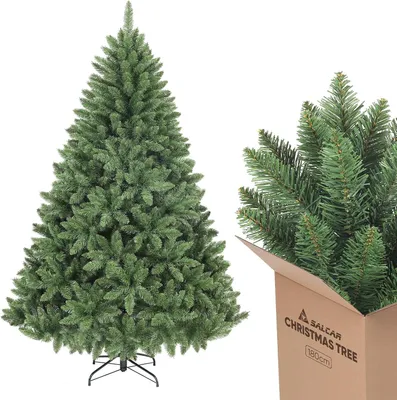 Productafbeelding van Kunstkerstboom - 180 cm - Natuurgetrouwe dennenboom met 730 takpunten - Groene Nordmann-spar met klapsysteem - Ca