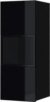 Produktbild von Furniture24 Hängevitrine Helio 07 Vitrinenschrank Wandschrank 35X91X35 Cm 1 Tür Wandvitrine Schwarzes Glas/Weiß