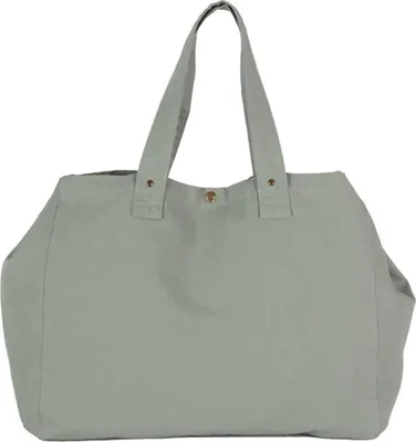 Image de Kimood - Sac à provisions, Lavé, Coton PC7607 (Taille unique) (Argile verte)