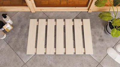 Produktbild von Karibu Bodenrost Premium aus Espenholz 38 x 77 cm