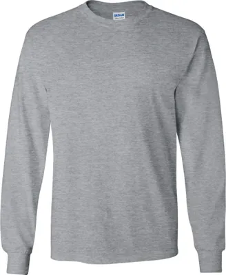 Immagine prodotto di Maglietta girocollo Gildan Ultra da uomo, manica lunga BC477 (M) (Grigio)
