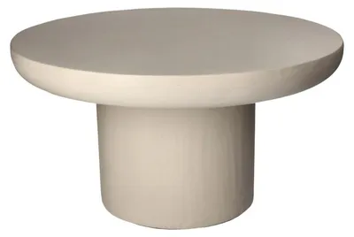 Zdjęcie produktu dla Stolik kawowy Pomax Piastro, beżowy | szary, średnica 60 cm, wysokość 32 cm