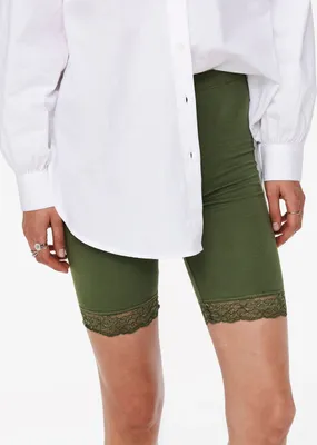 Produktbild von JDY 2x Damen Kurze Capri Leggings Hose JDYSALLY Spitze Shorts Set Stretch | XS