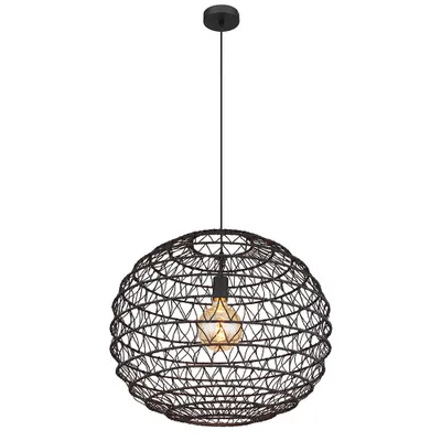 Produktbild von LED Hängeleuchte, Metall, schwarz, E27, H 120 cm