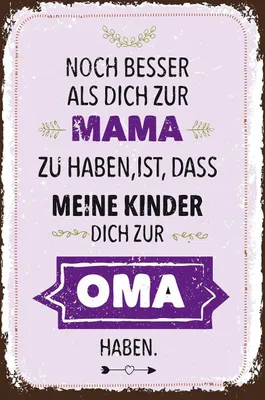 Produktbild von vianmo Holzschild 18x12 cm Mama Oma noch besser dich haben
