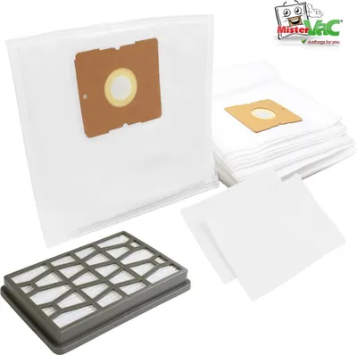 Produktbild von MisterVac 20 Stück Staubsaugerbeutel + Filter kompatibel mit Sauber VE 124585-08