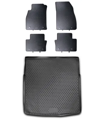 Produktbild von Gummi Kofferraumwanne + Fußmatten Set für Opel Insignia A Kombi, Bj. 2008-2016