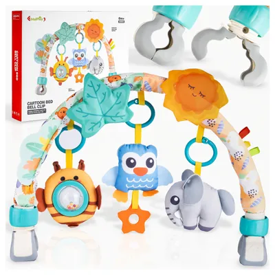 Produktbild von Malplay Lernbogen Für Babybett, Kinderwagen Liegestuhl Tiermotive und Anhänger ab Geburt Geschenk