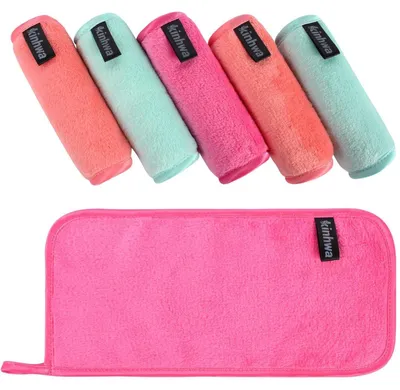 Productafbeelding van Microvezel washandjes, make-up remover doekjes, wasbaar, make-up verwijder doekjes, ultra zacht, voor het gezicht, herbruikbaar, 15x30 cm, 6 stuks, meerkleurig