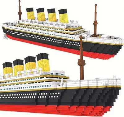 Produktbild von Detailná stavebnica námornej lode Titanic, Stavebnice Titanic, Stavebnice lode Titanic, Stavebnice pre deti a dospelých (1860 dielov) - TITANICBLOCKS