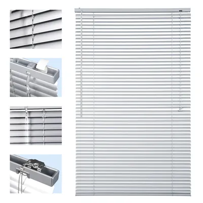 Produktbild von Sekey Alu-Jalousie Silver 75×160 cm Aluminium-Jalousie ohne Bohren 25mm Alu-Lamelle Fenster Rollo Klemmfix inkl Montagematerial