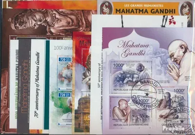 Produktbild von Briefmarken Motive 10 verschiedene Gandhi Blöcke