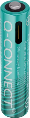 Produktbild von Q-CONNECT KF14130 Akku-Batterien Rechargeable - Micro/AAA/HR03, 1,2 V, 4 Stück