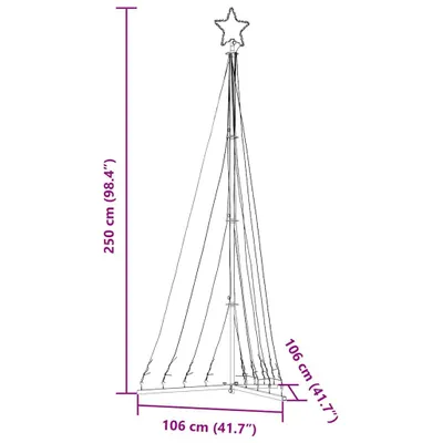 Produktbild von vidaXL LED Weihnachtsbaum 447 LEDs Warmweiß 250 cm
