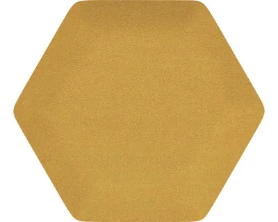 Image de Panneau acoustique mural rembourré Riwiera 41, motif hexagonal moutarde - Hexagones 6 x 15 cm